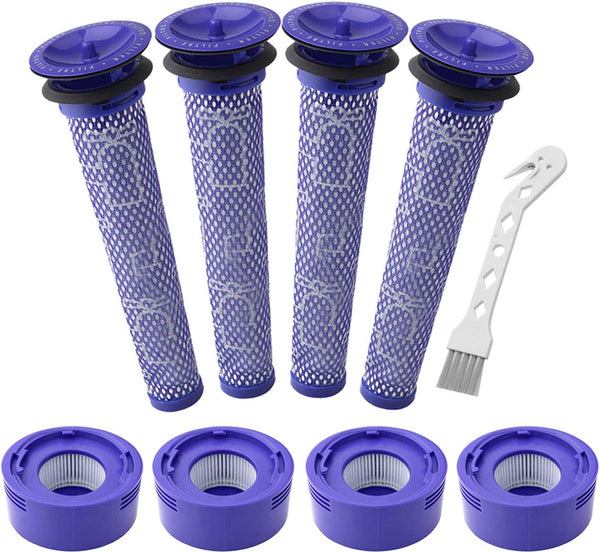 Lemige 4 Pre-Filters and 4 Post-Filters Replacement for Dyson V7, V8 Animal and Absolute Vacuum, Compare to Part