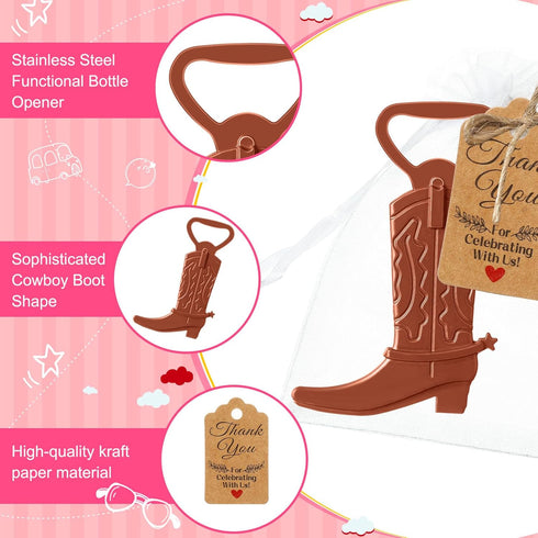 99 Set Meanplan Pcs Cowboy Boot Bottle Opener Cowgirl Western Derby Wedding Party Favor Includes Cowboy Beer Bottle