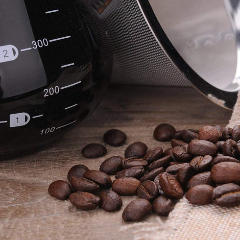 Boxtree Pour Over Coffee Maker Set with Reusable Stainless Steel Drip Filter, Glass Carafe & Permanent Filter