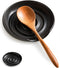 Large Spoon Rest, Kitchen Counter Holder for Cooking, Perfect for Farmhouse Decor, Housewarming Gift Set, Black