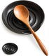 Large Spoon Rest, Kitchen Counter Holder for Cooking, Perfect for Farmhouse Decor, Housewarming Gift Set, Black