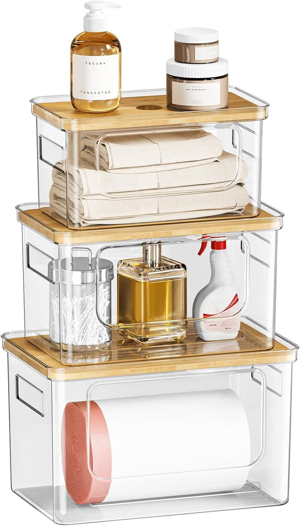Under Sink Organizer,Plastic Trash Bag Holder Dispenser,Stackable Pantry Laundry Room Home Organization,Potatoes