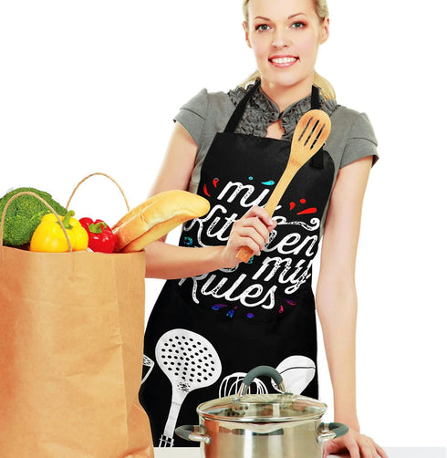 Sosolong Adjustable Waterproof Apron Bib Apron with 2 Pockets Cooking Kitchen Aprons for Women Men Chef, Adult Gifts…