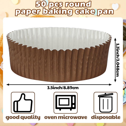 Uiifan 150 Pack Disposable Round Cupcake Liners Paper Baking Cups Wrappers Cupcake Liners Paper Microwave Oven Safe Paper Bakeware Paper Mold for Snacks Cakes (3 Colors) by Uiifan