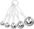 5pcs Heavy Duty Stainless Steel Measuring Spoon Set for Cooking and Baking, Fits in Spice Jar, 1/4 1/2 1 tsp, 1/2 1 tbsp