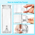 SACIOVEE 2 Pack 76oz Glass Laundry Detergent Dispenser with Stand, Laundry Soap & Fabric Softener Dispenser for Laundry