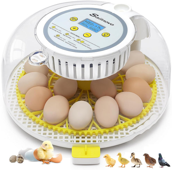 Sailnovo 18 Eggs Incubator for Hatching Eggs with Automatic Egg Turning, Humidity