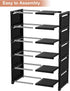 XXXAXXX 6-Tier 9.84" Closet Narrow Shoe Rack, Vertical Small Space Shoe Organizer, Compact Slim Shoe Shelf