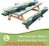 HobbLab Rv,96in,Green Picnic Table Cover with Bench Covers Portable Table Cloth Built-in Storage Pocket Fitted