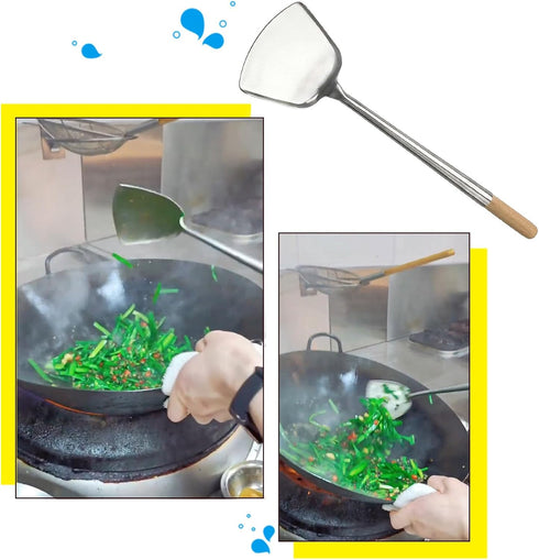 Sunrise Kitchen Supply Commercial Grade Wok Spatula, 17" (#2)