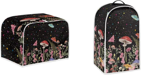 Mushroom Butterfly 4 Slice Toaster Cover, Waterproof Dust Protector for Bread Maker Oven, Keeps Clean & Safe