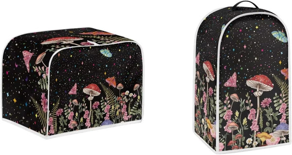 Mushroom Butterfly 4 Slice Toaster Cover, Waterproof Dust Protector for Bread Maker Oven, Keeps Clean & Safe