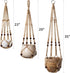 3 Pack 35"/29"/23", Mkono Macrame Plant Hangers Indoor Different Size Hanging Planter Basket Flower Pot Holder