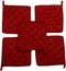 Pot Holders 100% Cotton (Pack of 10) - 8" x 8" Square, Solid Red Color, Everyday Quality Kitchen Cooking