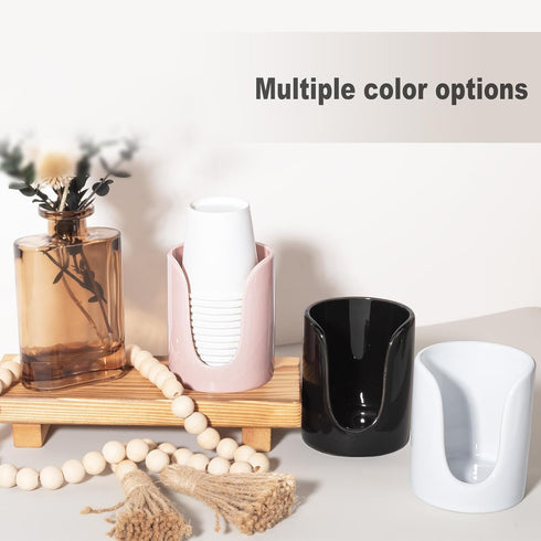 oulymoer 3 4 oz 1 Pack, Bathroom Cup Dispenser Small Cup Holder for Bathroom, Ceramic Mouthwash Cups Cup Dispenser