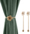 Magnetic Window Curtain Rope Holdbacks - 2 Pieces Simple Sunflower Decorative Knitted Cord Drapery Holder for Home
