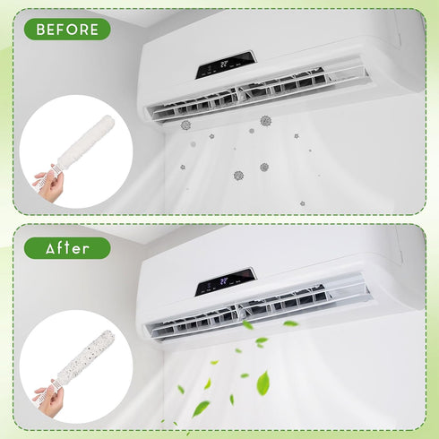 Air Conditioner Fin Comb Cleaner Kit, Quick Cleaning Brush with 5 Replaceable Brush Clothes
