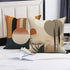 Boho Pillow Covers 18x18 Inch, Mid Century Abstract Sun Throw Pillow Covers, Terracotta and Yellow Linen, Set of 4