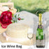 3 Pack Portable Ice Wine Bag, Collapsible Clear PVC Pouch Wine Cooler Bag, Wine Cold Bag with Handle