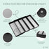 ELTOW Expandable Utensil Drawer Organizer, 5 Compartment Non-Slip & Adjustable Large Tray for Kitchen Drawers, Black