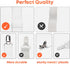5 STARS UNITED Bed Sheet Straps Set, Adjustable Elastic Fasteners with Metal Clips, Fitted Sheet Clips (4 Pcs White)