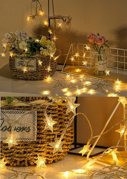 Generic 20ft 40 Star String Lights, Merdeco LED USB Powered Star String Lights Warm White Fairy Lights for Birthday