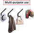Pmsanzay 2 Pack Motorcycle Helmet Hook, Multi-Purpose Jacket Hanger, Wall Mount Rack for Keys, Bags, Cloth Display
