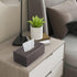 KINGFOM Rectangular PU Leather Tissue Box Cover - Brown Napkin Holder for Bathroom, Home, Office, Car