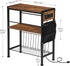 3-Tier BF412UBZ01 HOOBRO End Table with Charging Station, Small Side Table with Magazine Holder, Nightstand Bedside