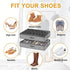 Under Bed Shoe Storage Organizer, Fits 16 Pairs Shoes and 4 Pairs Boots, Extra Large Bins for Closet, Black, Set of 2