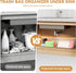 Trash Bag Holder Dispenser, Garbage Bag Dispenser with Bamboo Lid & Handles, Stackable Clear Trash Bag Organizer Under
