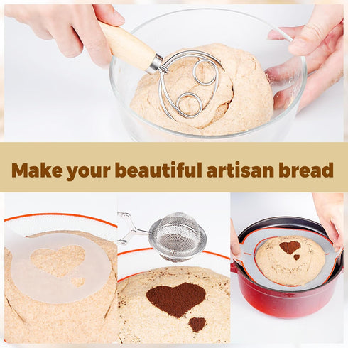 Libri Bene Sourdough Starter Kit,sourdough Bread Baking Supplies,Bread Proofing Basket,Sourdough Proofing