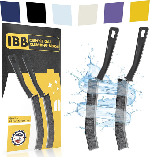 2Pcs Crevice Gap Cleaning Brush, Hard Bristle Brushes for Small Spaces, Suitable for Kitchen Surfaces, Windows, Tiles