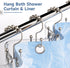 Titanker Shower Curtain Hooks Rings, Set of 12 Rust-Resistant Metal Double Glide Shower Hooks for Bathroom