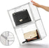 3 Pack Closet, AVLA Plastic Handbag Storage Organizer for Clear Acrylic Display Case with Magnetic Door, Luxury