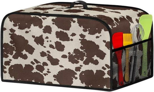 Brown Cow Print Durable Slow Cooker Cover, Dustproof Wear-Resisting Cover for Most 6-8 Quart Slow Cookers