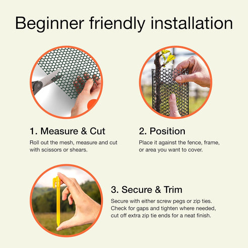 15.7" 10ft, (2-Pack) Maporch Plastic Chicken Wire Fencing for Pet Protection - x HDPE Hunter Green Chicken Wire