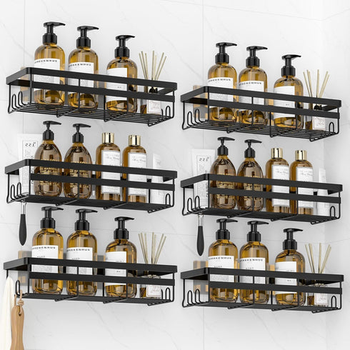 WOWBOX Shower Caddies 2 Pack - Adhesive Hanging Shower Shelf - Bathroom