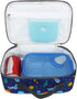 FlowFly Kids Insulated Lunch Box Mini Cooler Bag, Back to School Thermal Meal Tote Kit for Girls, Boys (Astronaut)