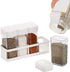 12 Set ZOOFOX Pieces Spice Shaker Jars, Plastic Seasoning Shaker Box with Lid, Transparent Barbecue Storage Containers