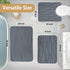 Buganda Memory Foam Toilet Rugs U-Shaped 24x20, Ultra Soft and Absorbent Bathroom Rugs, Non-Slip Toilet Bath Mat, Machine Wash Dry, Contour Bath Rugs for Toilet Base, Dark Grey