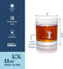 Fly Fisherman Round Rocks Glass, Fisherman Gift Fishing Glass