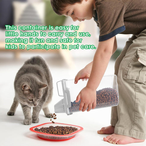 3 5 Lbs TBMax Rice Storage Container to - Small Pet Dog Cat Food Container Dispenser with Easy Pouring Spout & Cup