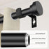 Black Curtain Rods for Windows 28 to 48 Inch, 2 Pack 5/8" Diameter Heavy Duty Metal Stainless Steel Adjustable Small Drapery Rod With Bracket