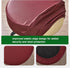 Set 6, 12-15 Inch FUANGUI Bar Stool Covers Round of Waterproof PU Seat Covers With Elastic Bands, Chair Covers Washable