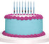 Set of 8 Decorative Birthday Candles for Children's Cakes - 3D Frozen Multicoloured Wax