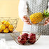 Geometric Metal Wire Fruit Bowl, Iron Arts Storage Basket for Kitchen Counter (Gold)