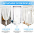 Tension Curtain Rod Spring Curtain Rod Adjustable Tension Rod 1pcs Adjustable Spring Curtain Rod, Tension Rods for Windows 28 to 48 Inch, Non Slip for Bathroom