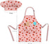 Adjustable Kids Chef Hat and Apron, Toddler Aprons with Pocket for Cooking Baking, Girls Boys