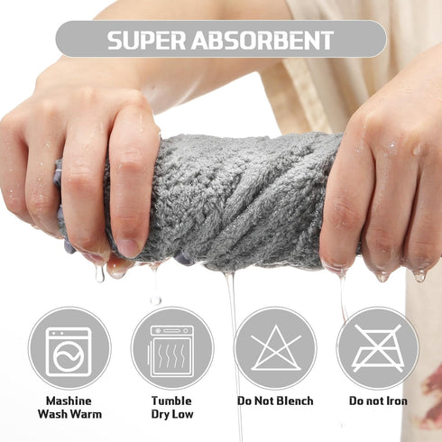 24 Set: 2 4 6 8 4 Mixweer Piece Light Grey Microfiber Absorbent Towel Oversized Bath Sheets, Bath Towels, Hand